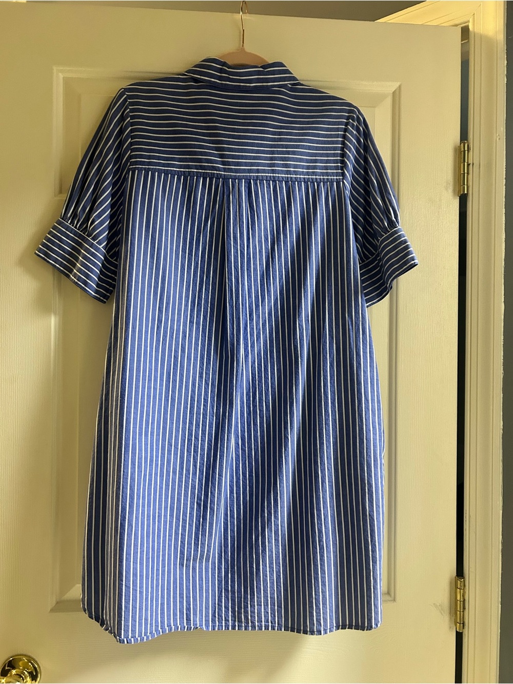 Old Navy Blue & White Striped Button-Up Shirt Dress - Picture 2 of 4